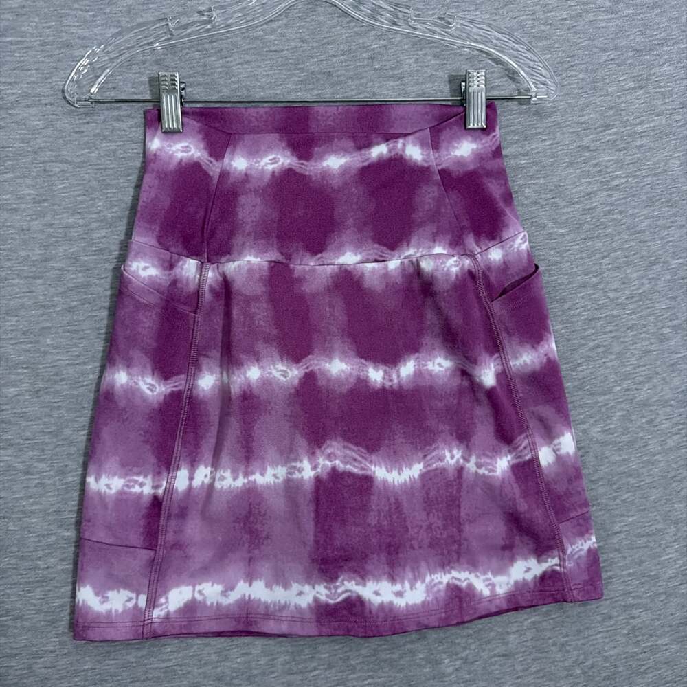 K-Deer Women's Size Small Purple Tie Dye Pull On Side Pocket Performance Skort
